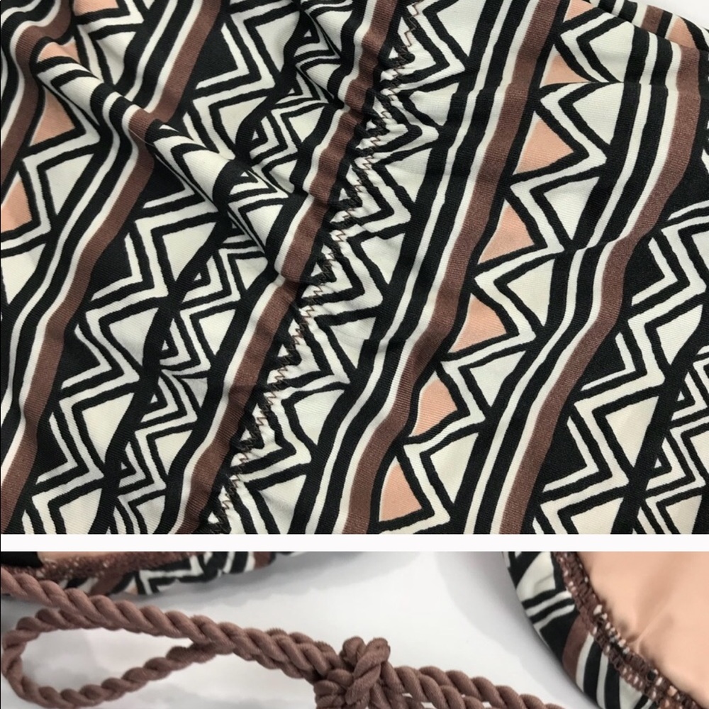 NEW Dolce Vita Bikini Set Stripe Zig Zag Swimsuit